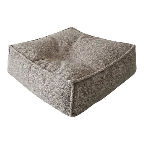 Moje Bouclé Ottoman Beige - vierkante kinderpoef