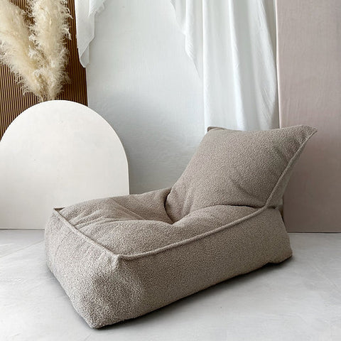Moje Bouclé Beanbag Beige - zitzak